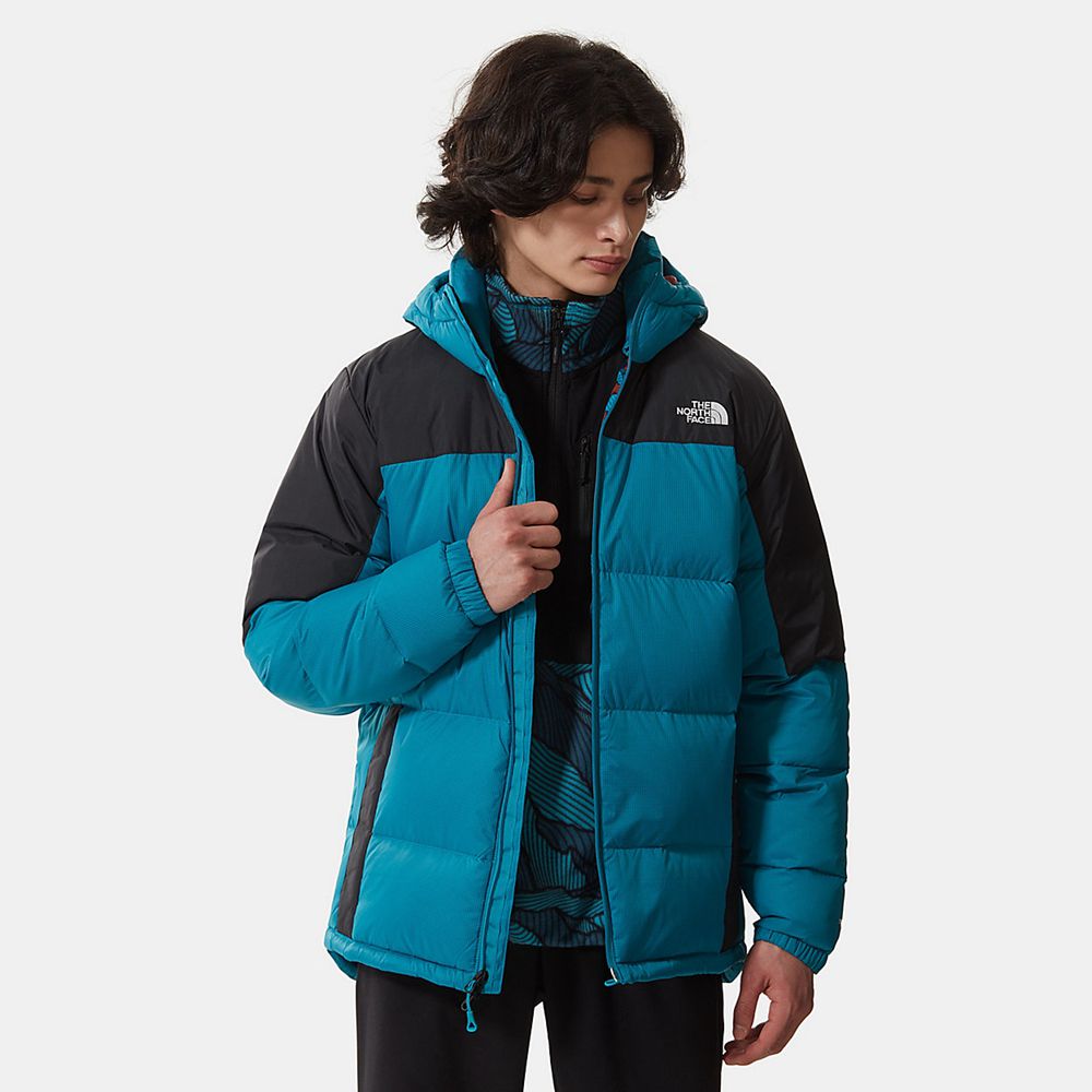 The North Face Winter Jacket Mens Australia - The North Face Diablo Hooded Navy / Black Hiking (VXN-